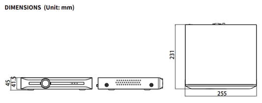 TC-R3110 Spec: I/B/L/Eu/V1.1 Tiandy Superlite Cube 10ch NVR 1HDD 6MP Rec.
