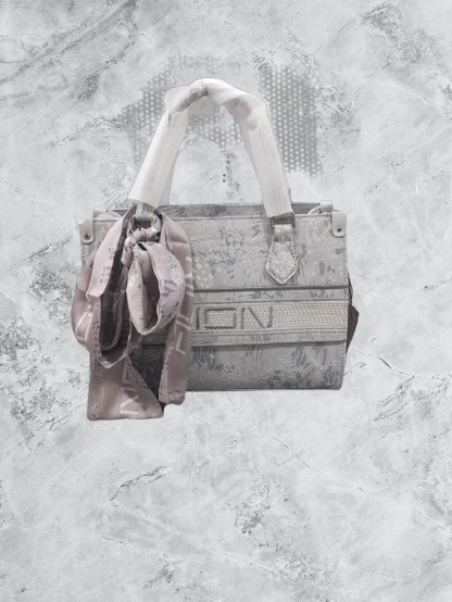 Stylish Grey Printed Ladies Bag