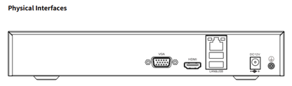 "TC-R3105 Spec: I/B/P4/L/S Tiandy Spark PSE 5ch NVR 1HDD 5MP Rec."