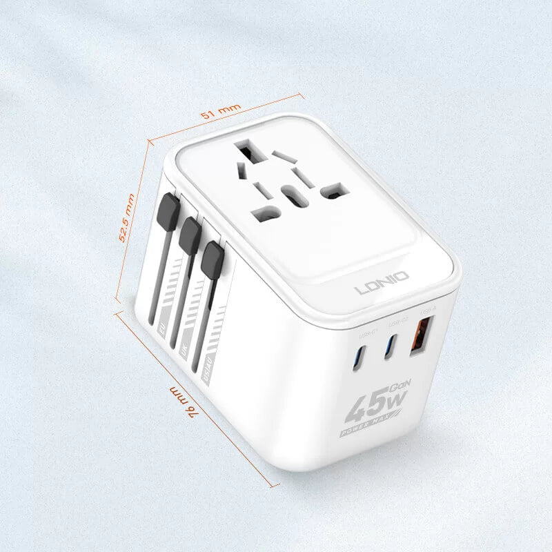 LDNIO 45W GaN Travel Adapter Z8