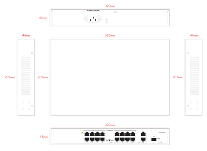 "TC-P3S019 Spec:2/M/HP 16 Port PoE Switch (New Arrival)"