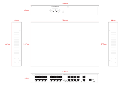 TC-P3S027 Spec:2/M/HP 24 Port PoE Switch (New Arrival)