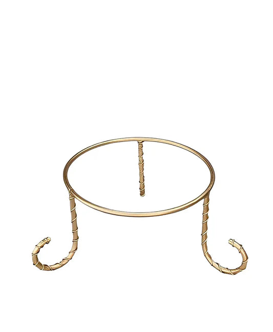 Elegant Antique Gold Metal Stand for Hot Pots & Serving Dishes