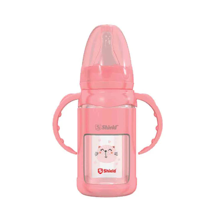 Glass Feeder with Handle and Silicone Protector Shield
