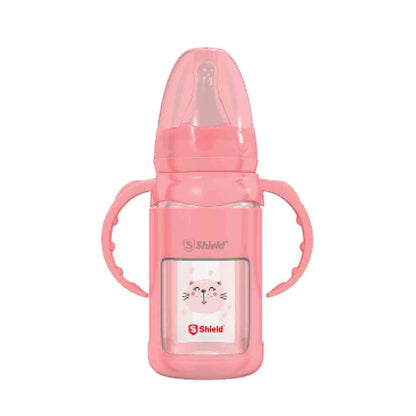 Glass Feeder with Handle and Silicone Protector Shield