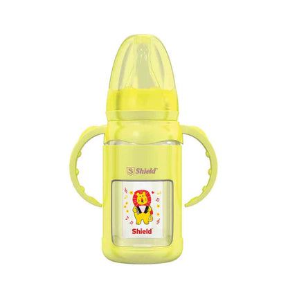 Glass Feeder with Handle and Silicone Protector Shield