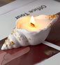 Gilded Seashell Candle with Wooden Wick