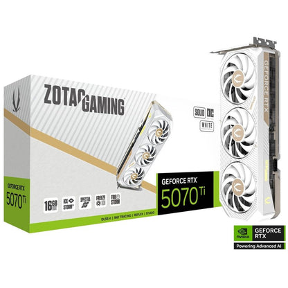 ZOTAC GAMING GeForce RTX 5070 Ti SOLID CORE OC White Edition 16GB GDDR7 Graphics Car