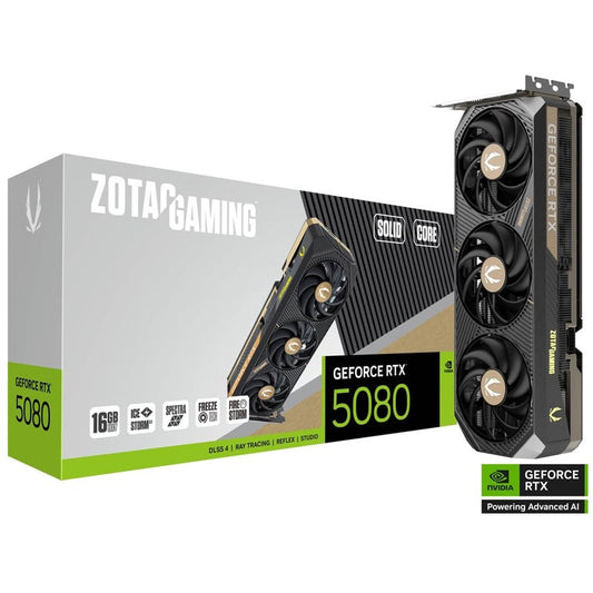 ZOTAC GAMING GeForce RTX 5080 SOLID CORE 16GB GDDR7 Graphics Card