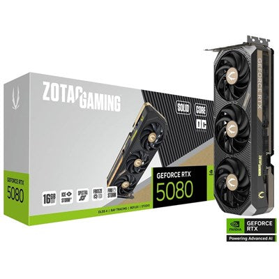 ZOTAC GAMING GeForce RTX 5080 SOLID CORE OC 16GB GDDR7 Graphics Card
