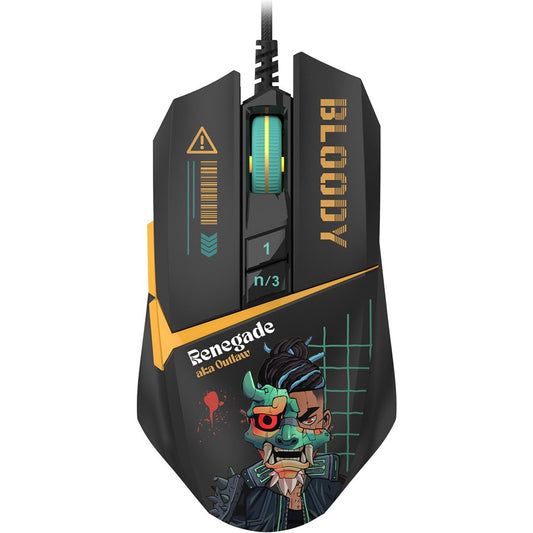 A4Tech Bloody W63 Max Renegade RGB Gaming Mouse Midnight