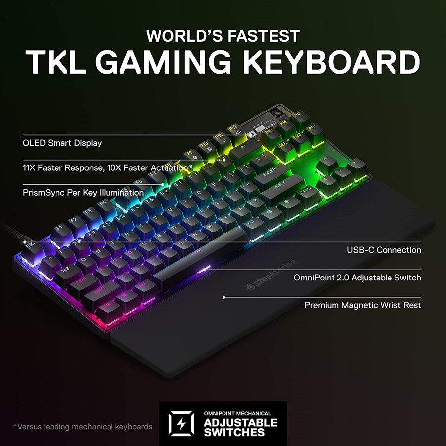 Steel Series Apex Pro TKL 2023 Tenkeyless Esports Wired Gaming Keyboard