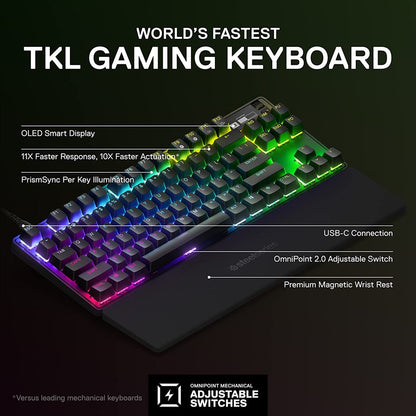 Steel Series Apex Pro TKL 2023 Tenkeyless Esports Wired Gaming Keyboard