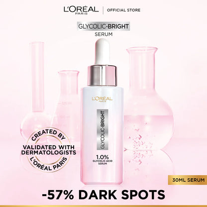 LOral Paris Glycolic Bright Instant Glowing Face Serum (30ml)