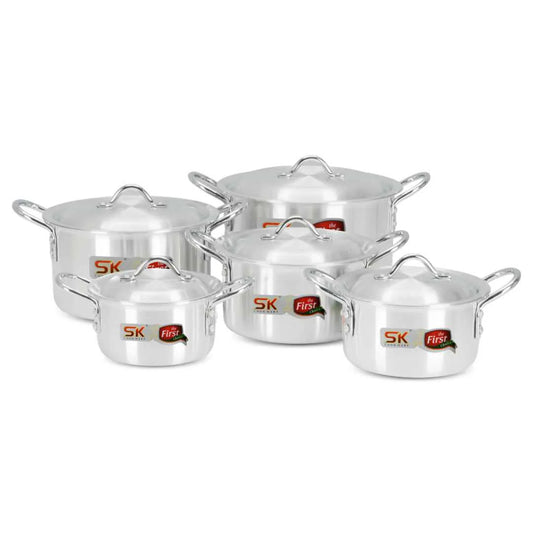 SK Cookware 10-Piece Aluminum Smart Casserole Set (19 to 28 cm)