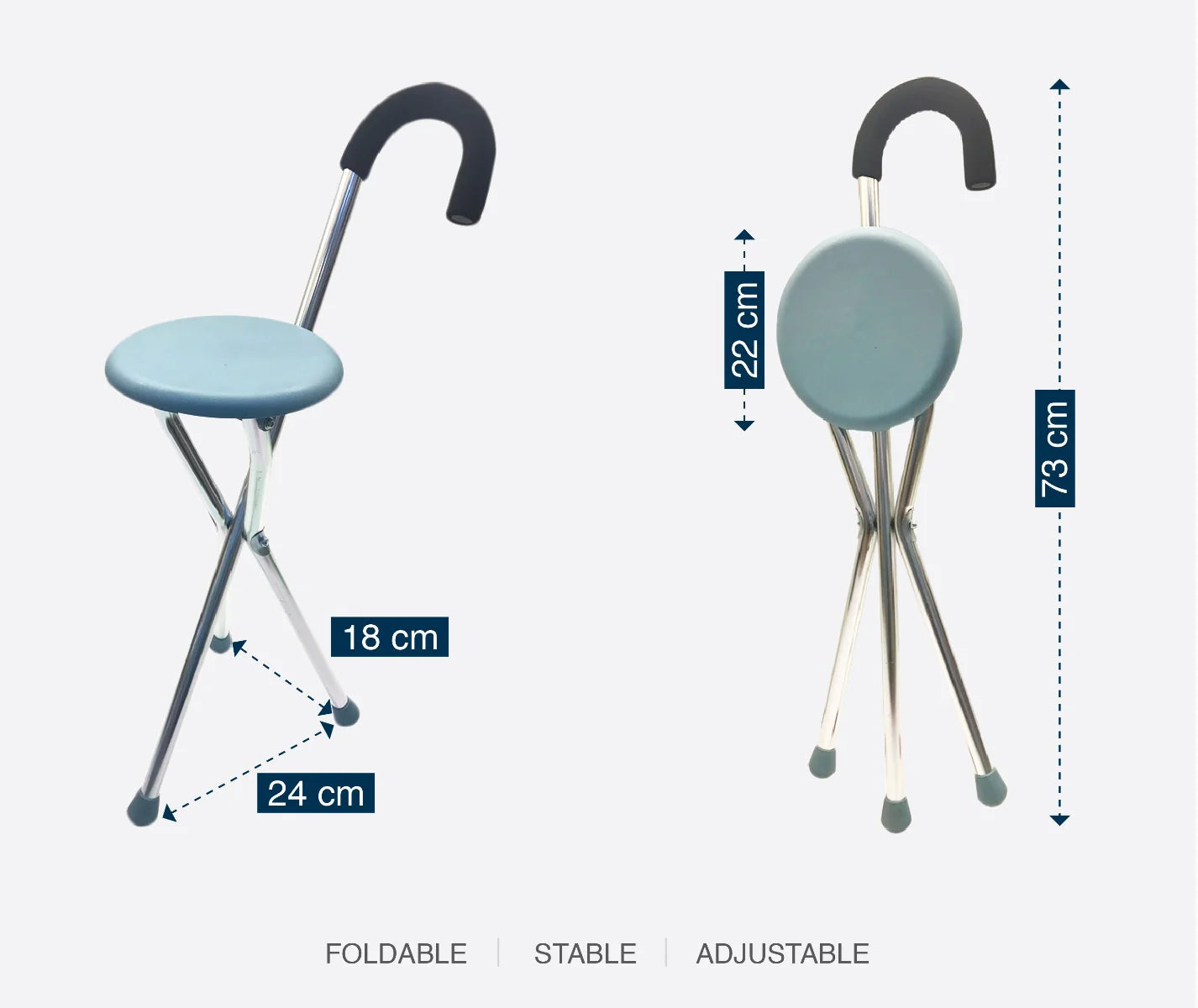 Stick With Seat Round  Apple Shape