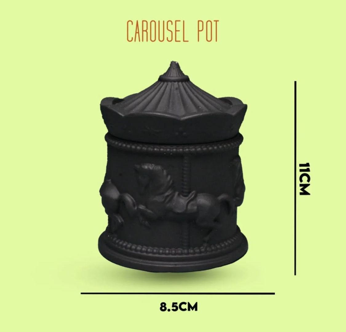 Carousel-Themed Storage Jar / Candle Jar – Reverie Trinket & Jewelry Box
