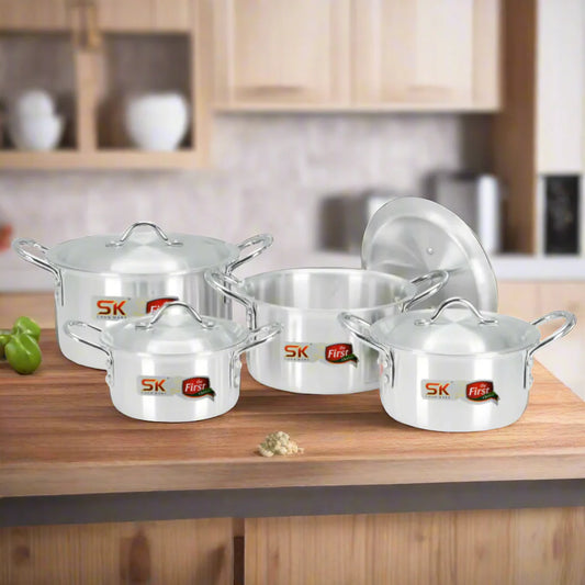 SK Cookware 10-Piece Aluminum Classic Casserole Set (26 to 33 cm)
