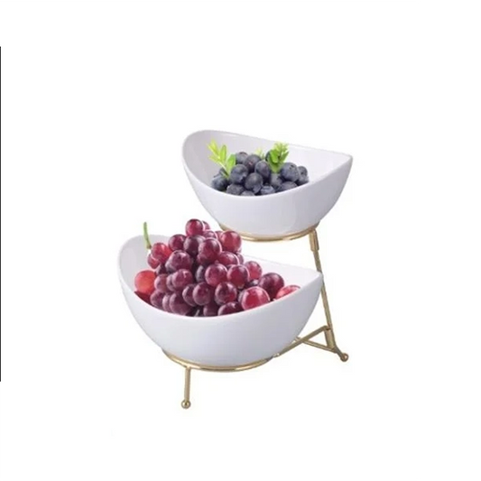 Brilliant 2 Tier Oval Holder Luxurious Gold Finish for Elegant Display