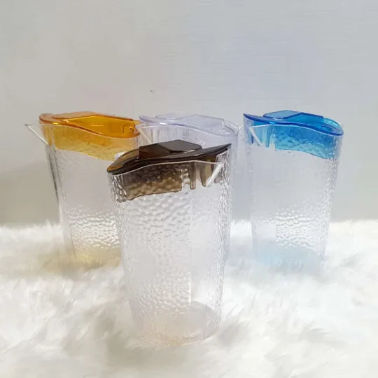 1000ml Ribbed Shape Thermal Oil Jug Transparent Multipurpose Hot  Cold Liquid Dispenser