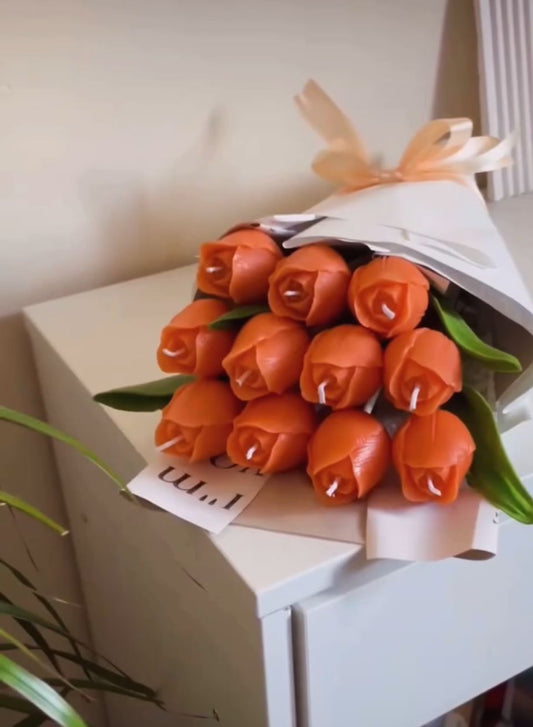 Tulip Candle Bouquet – Elegant Customizable Gift