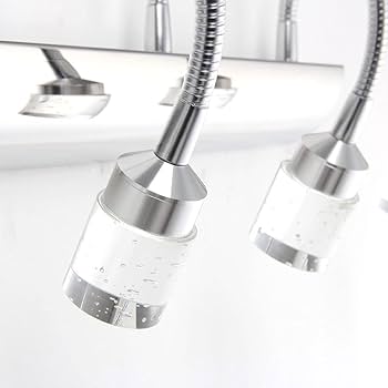 Modern LED Gooseneck Wall Lamp with Frosted Glass Shade