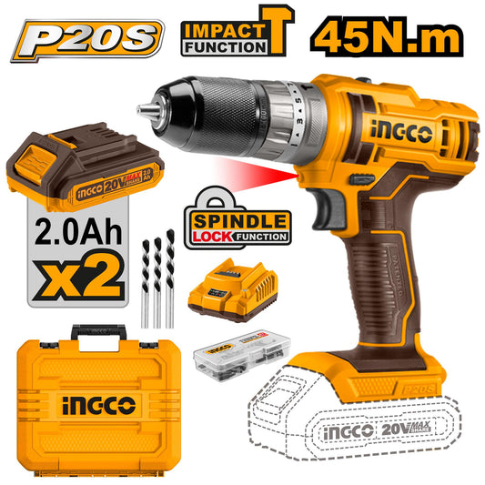 Ingco CIDLI201452 Cordless Impact Drill