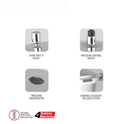 Alpha Pure Stainless Steel Pressure Cooker 12 Liters & 9 Liters