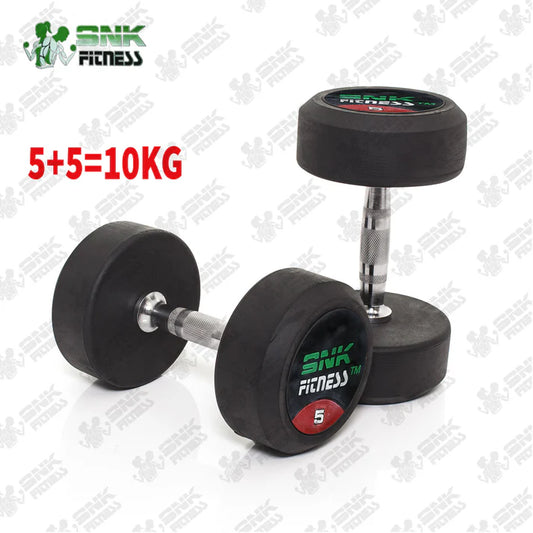 SNK FITNESS 5kg Pair Rubber Coated Dumbbells (Total 10kg)