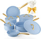 16-Piece VONIKI Ceramic Cookware Set Nonstick, Toxin-Free, Induction & Oven Safe