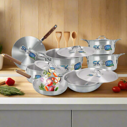 SK Cookware 15-Piece Aluminum Sparkle Gift Pack Set
