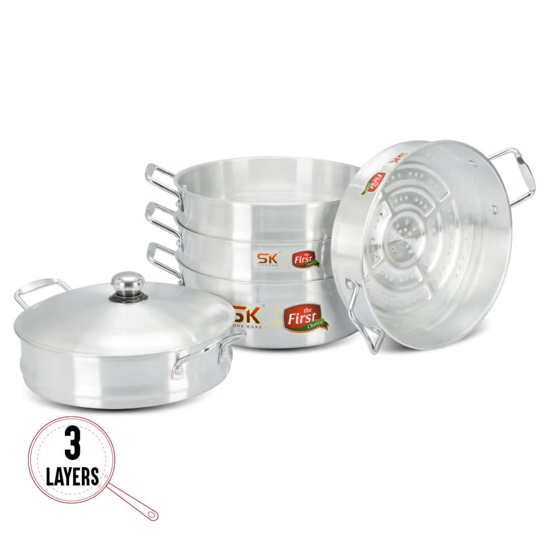 3 Layers Grace Casserole Steamer Set The Ultimate Multi-Functional Cookware for Healthy Cooking