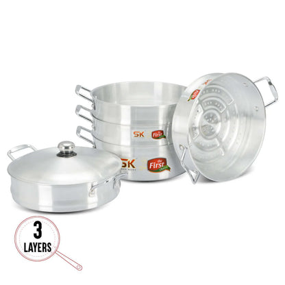 3 Layers Grace Casserole Steamer Set The Ultimate Multi-Functional Cookware for Healthy Cooking