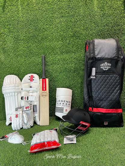Gray Nicolls Legend Hard Ball Cricket Kit Complete Pro-Grade Gear Bundle
