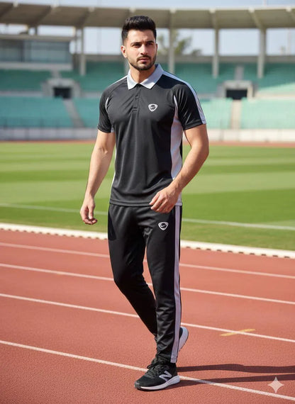 Men’s Dri Fit Zipper Track Suit Black Medium to XL