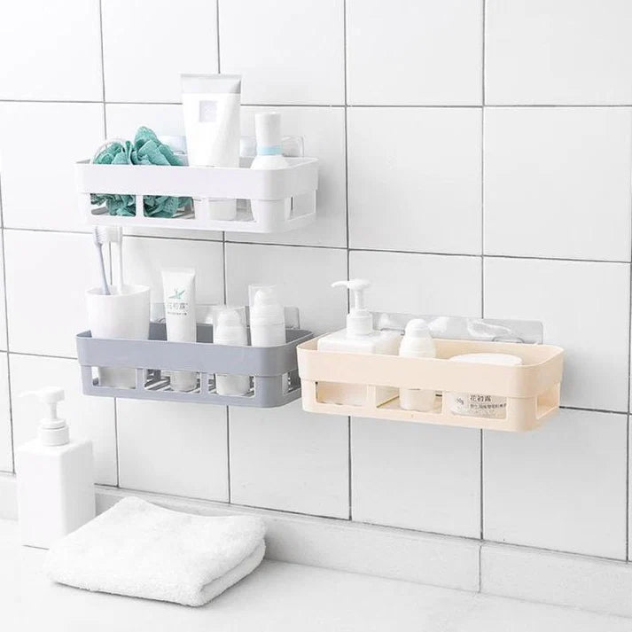 Plastic Organizing Corner Shelf for Bathroom & Kitchen