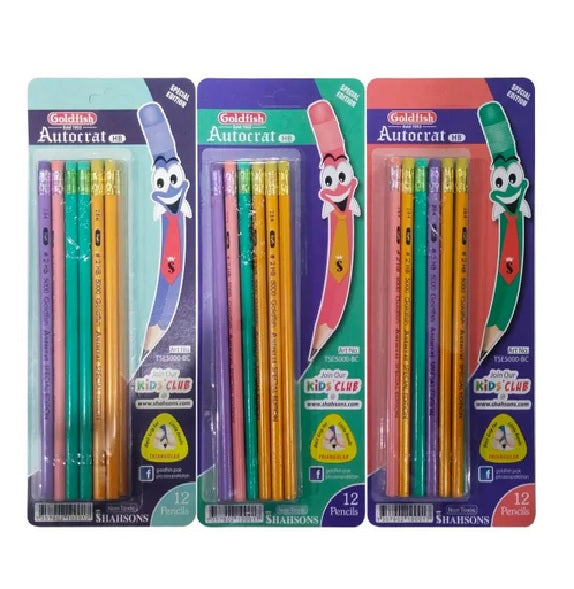 Goldfish Autocrat Special Edition 12 Pcs HB Pencils Blister Pack (Triangular)