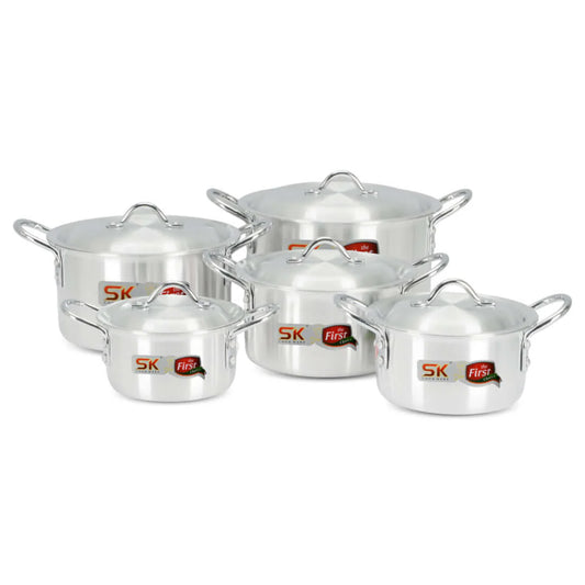 SK Cookware 10 Pieces Aluminum Baby Casserole Set (17 to 26 cm)