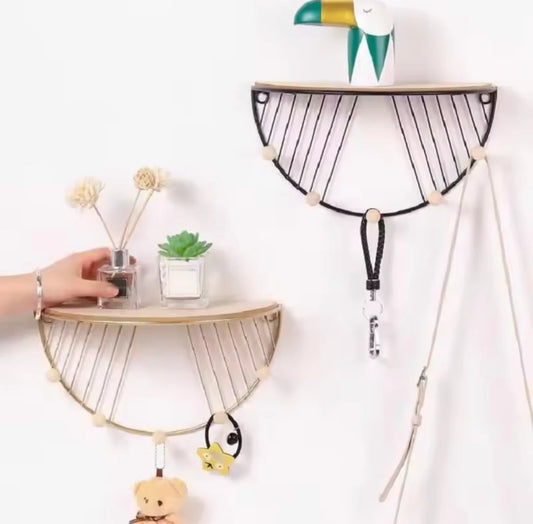 D Shape Wall Mounted Storage Shelf