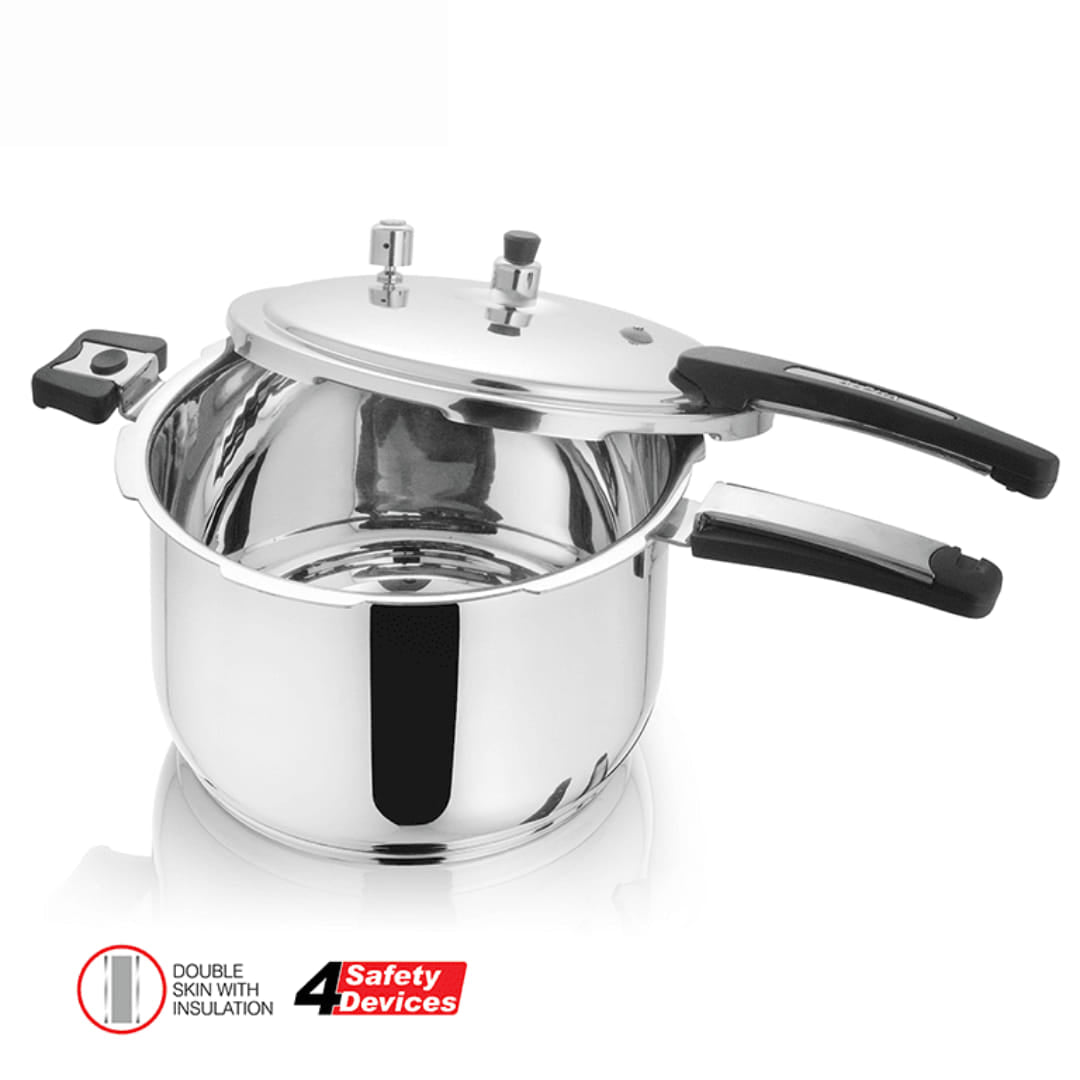 Alpha Pure Stainless Steel Pressure Cooker 12 Liters & 9 Liters