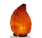Salt Lamp Leaf with Natural Wood Base