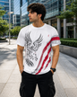 CLEARANCE SALE-White Tee Shirt | Large Size Performance Training Tee | Fitness Workout Sports Top | Unique Design Athletic Wear