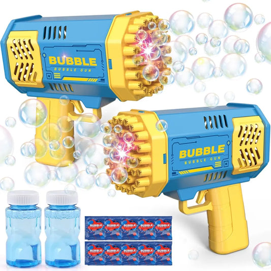 Purilite Select 36-Hole Bubble Gun for Kids | Automatic Bubble Maker Toy | LED Light Bubble Machine | Outdoor Party Bubble Blaster | Free Bubble Liquid Included