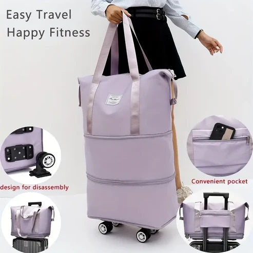 Expandable Rolling Duffle Bag with Wheels