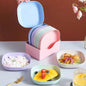 10-Piece Plastic Plates with Stand