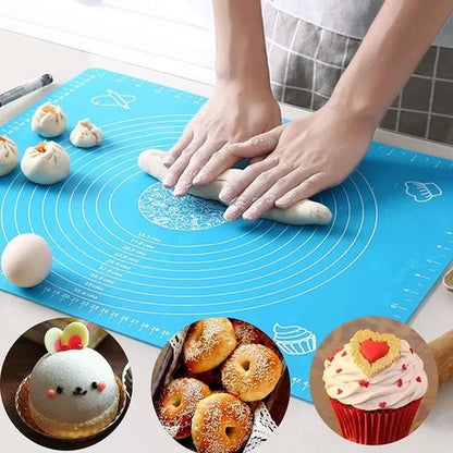 Multi-Use Silicone Baking Mat for Cake & Dough Rolling