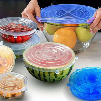 6-Pack Reusable Silicone Stretch Lids