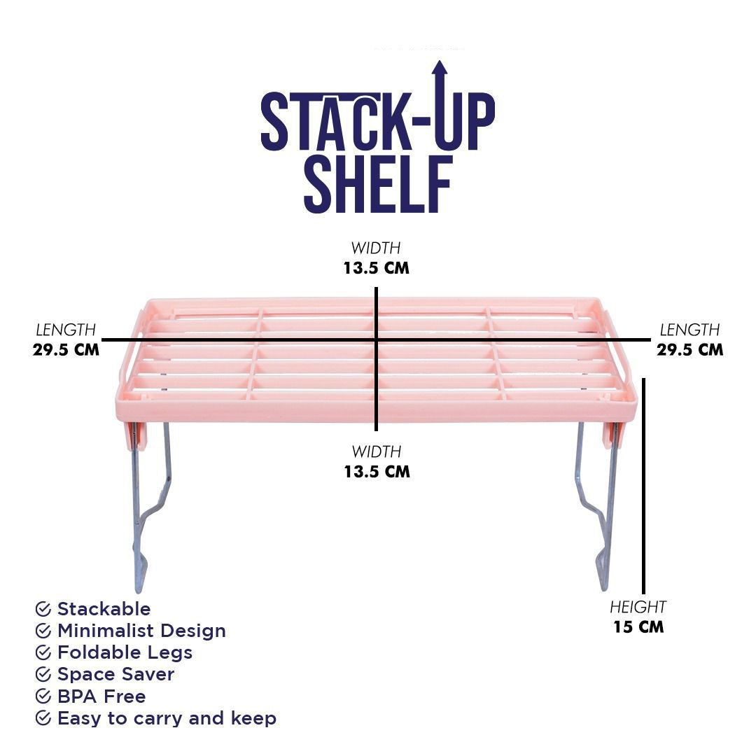 Stack-Up Folding Kitchen Organizer Shelf