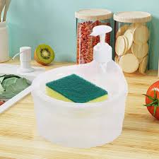 2-in-1 Kitchen Soap Pump Dispenser & Sponge Caddy