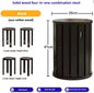 Purilite Select Solid Wood Round Stool | Stackable Dining Table Stool | Living Room Coffee Table Small Chair